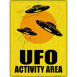 UFO Activity Area Novelty Metal Parking Sign 9" x 12" (P)