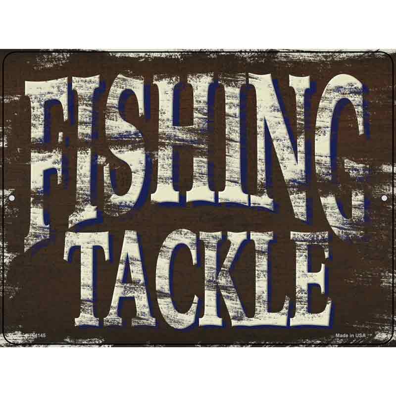 Fishing Tackle Novelty Metal Parking Sign 9" x 12" (P)