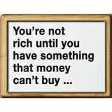 Not Rich Money Novelty Metal Parking Sign 9" x 12" (P)