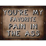 Favorite Pain In The Ass Novelty Metal Parking Sign 9" x 12" (P)