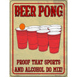 Proof Sports and Alcohol Mix Novelty Metal Parking Sign 9" x 12" (P)