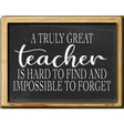 Truly Great Teacher Chalkboard Novelty Metal Parking Sign 9" x 12" (P)