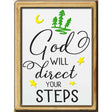 God Will Direct Your Steps Novelty Metal Parking Sign 9" x 12" (P)