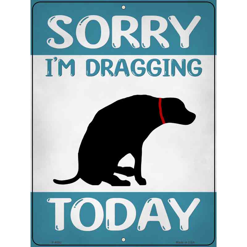 Im Dragging Today Novelty Metal Parking Sign 9" x 12" (P)