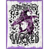 Beautifully Wicked Purple Novelty Metal Parking Sign 9" x 12" (P)