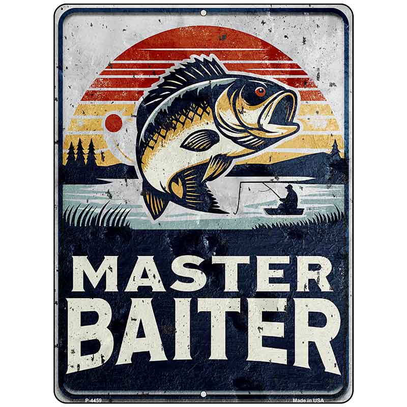 Master Baiter Metal Novelty Parking Sign P-4459