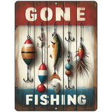 Gone Fishing Metal Novelty Parking Sign P-4609