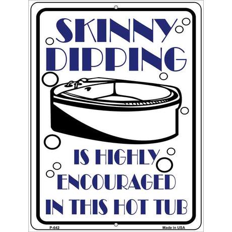 Skinny Dipping Metal Novelty Parking Sign 9" x 12" (P)