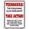 Teenagers Take Action Metal Novelty Parking Sign 9" x 12" (P)