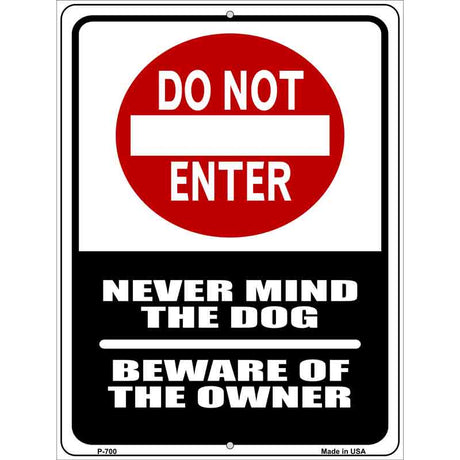 Do Not Enter Metal Novelty Parking Sign 9" x 12" (P)