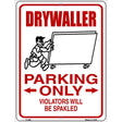 Drywall Parking Spakled Novelty Metal Parking Sign 9" x 12" (P)