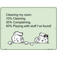 Cleaning My Room E-Cards Metal Novelty Parking Sign 9" x 12" (P)