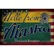 Hello From Alaska Novelty Metal Postcard PC-002