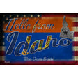 Hello From Idaho Novelty Metal Postcard PC-012