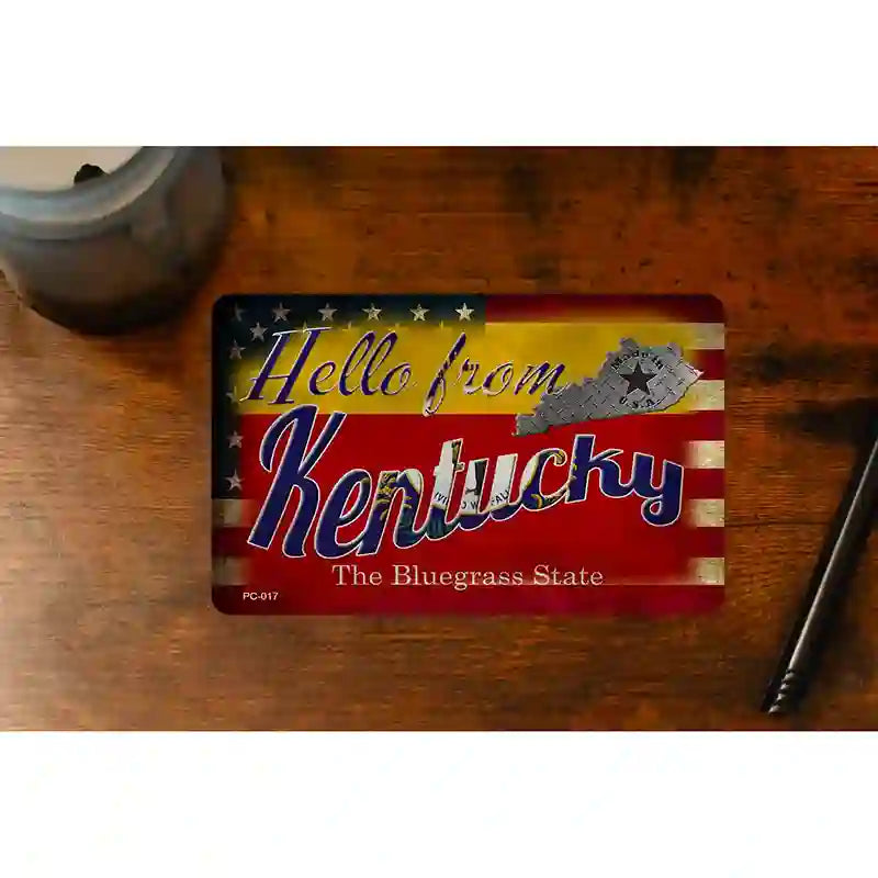 Hello From Kentucky Novelty Metal Postcard PC-017