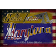 Hello From Maryland Novelty Metal Postcard PC-020