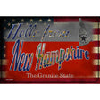 Hello From New Hampshire Novelty Metal Postcard PC-029