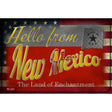 Hello From New Mexico Novelty Metal Postcard PC-031