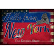 Hello From New York Novelty Metal Postcard PC-032