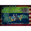 Hello From Washington Novelty Metal Postcard PC-047