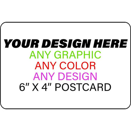 Personalized Design Your Own Custom Novelty Aluminum Postcard | 6" x 4"