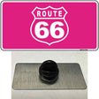 US Route 66 Pink Novelty Metal Hat Pin