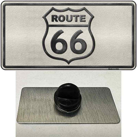 Route 66 Shield White Novelty Metal Hat Pin