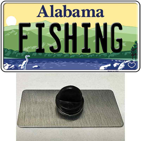 Fishing Alabama Novelty Metal Hat Pin