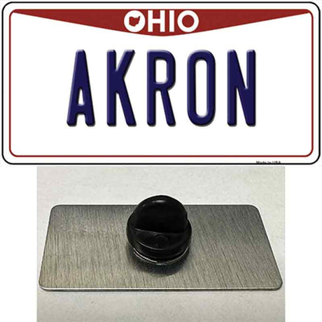 Akron Ohio Novelty Metal Hat Pin