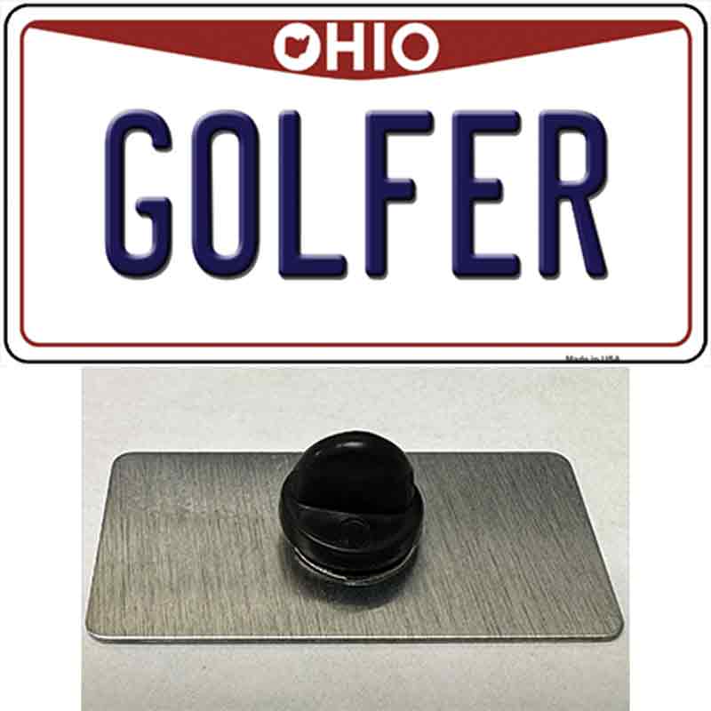 Golfer Ohio Novelty Metal Hat Pin