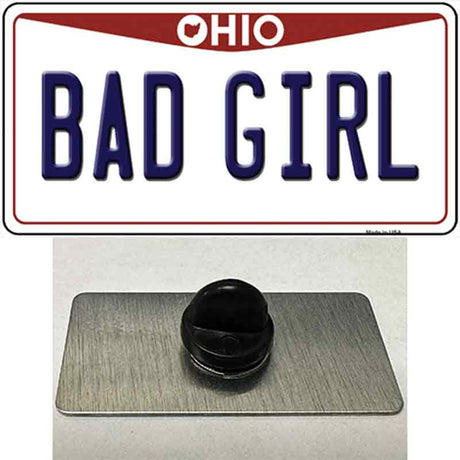 Bad Girl Ohio Novelty Metal Hat Pin