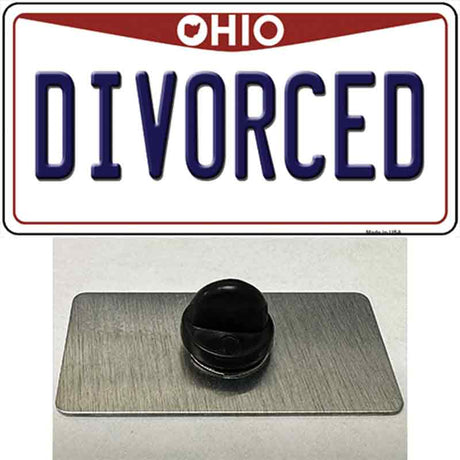 Divorced Ohio Novelty Metal Hat Pin