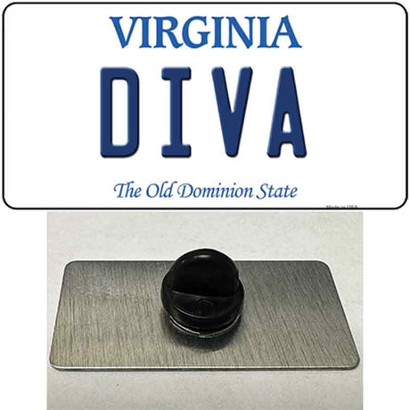 Diva Virginia Novelty Metal Hat Pin