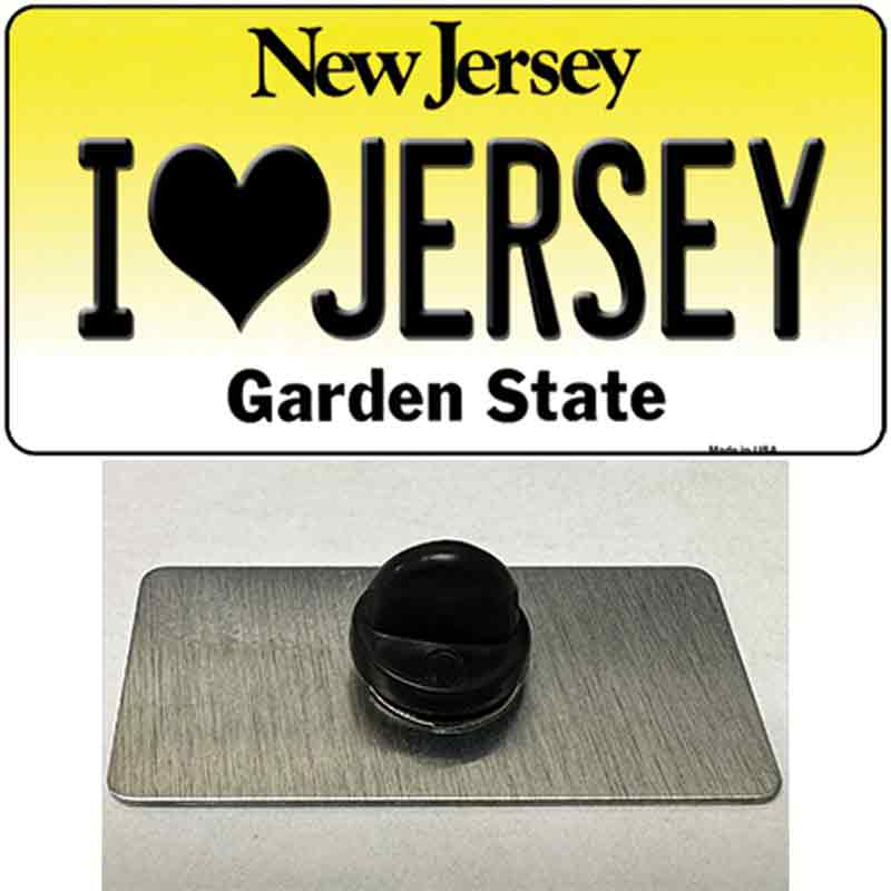 I Love Jersey New Jersey Novelty Metal Hat Pin