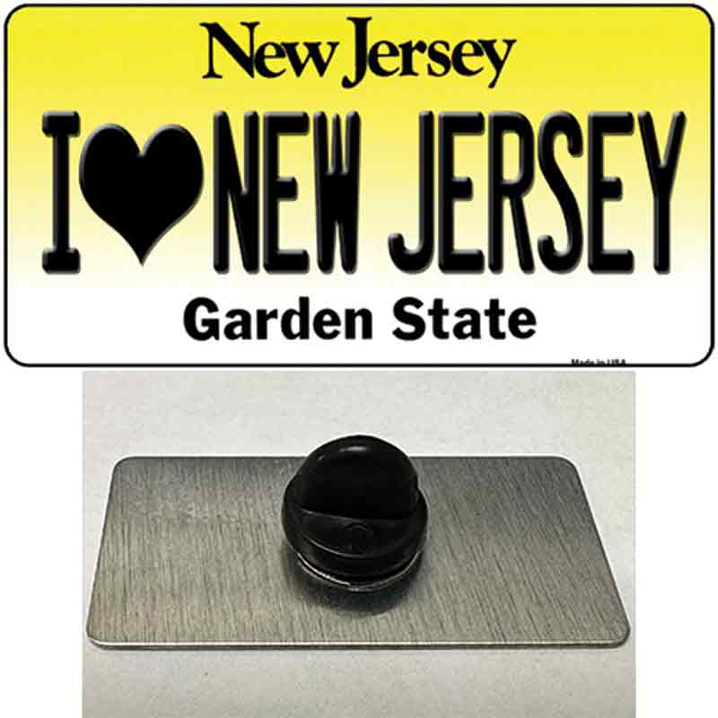 I Love New Jersey Novelty Metal Hat Pin