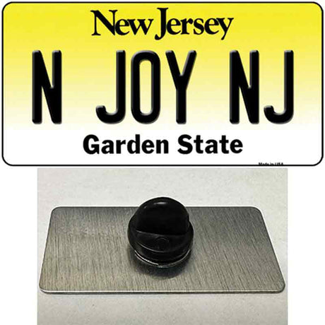 N Joy NJ New Jersey Novelty Metal Hat Pin