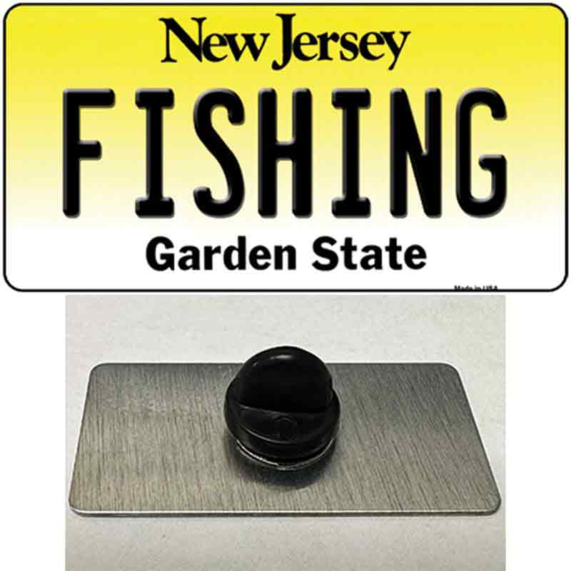 Fishing New Jersey Novelty Metal Hat Pin