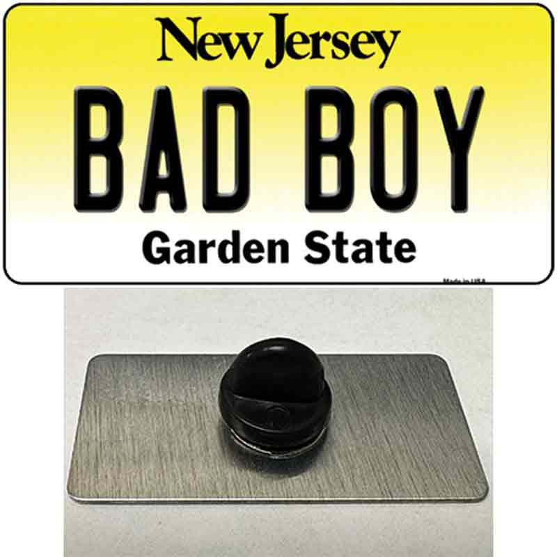 Bad Boy New Jersey Novelty Metal Hat Pin