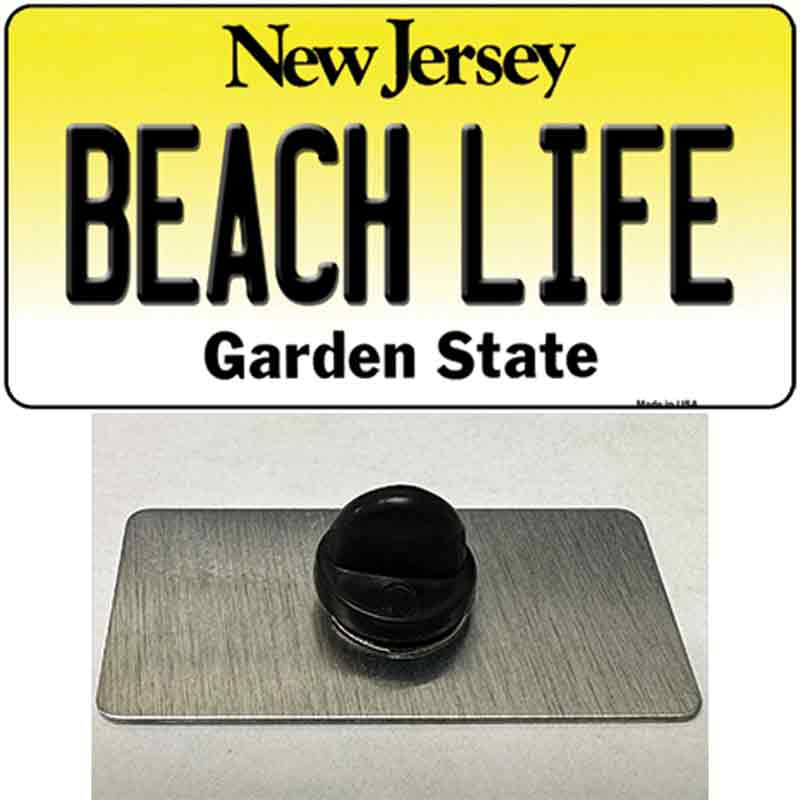 Beach Life New Jersey Novelty Metal Hat Pin