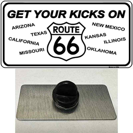 Get Your Kicks On 66 Novelty Metal Hat Pin