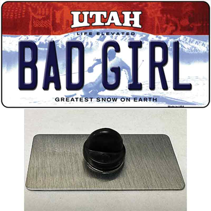 Bad Girl Utah Novelty Metal Hat Pin