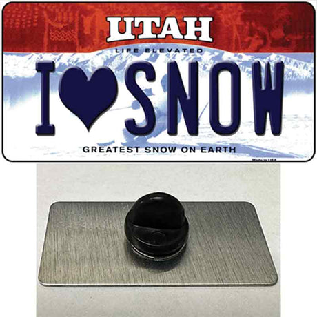 I Love Snow Utah Novelty Metal Hat Pin