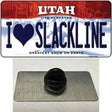 I Love Slackline Utah Novelty Metal Hat Pin