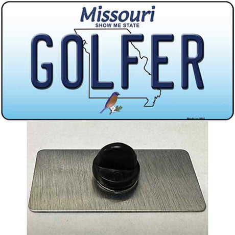 Golfer Missouri Novelty Metal Hat Pin