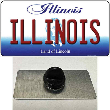 Illinois Land of Lincoln Novelty Metal Hat Pin