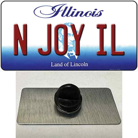 N Joy IL Illinois Novelty Metal Hat Pin