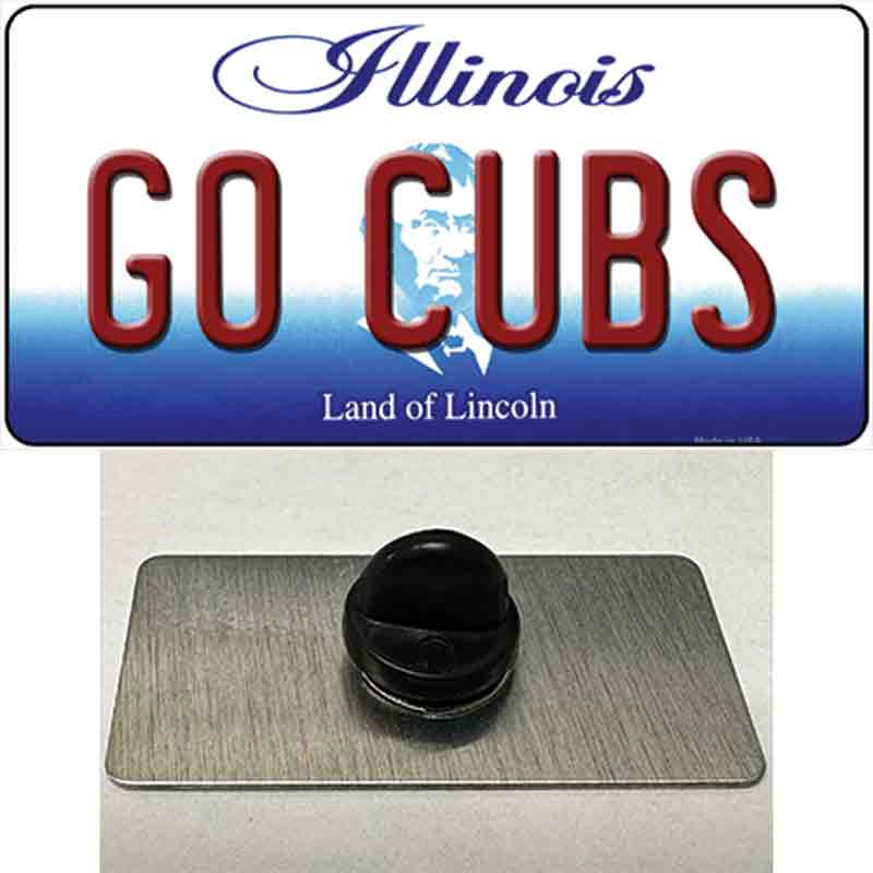 Go Cubs Illinois Novelty Metal Hat Pin