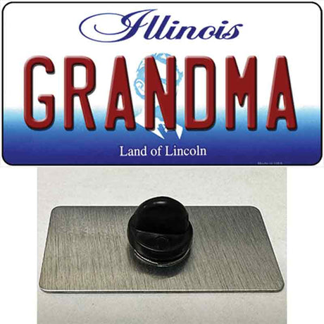 Grandma Illinois Novelty Metal Hat Pin