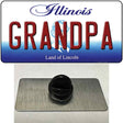 Grandpa Illinois Novelty Metal Hat Pin