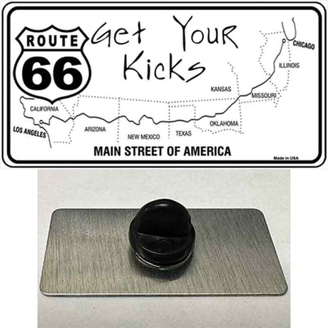 US Route 66 Map Novelty Metal Hat Pin